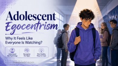 Teen feeling watched by classmates, illustrating adolescent egocentrism and the imaginary audience