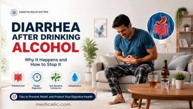 Diarrhea after drinking alcohol showing how alcohol affects the digestive system
